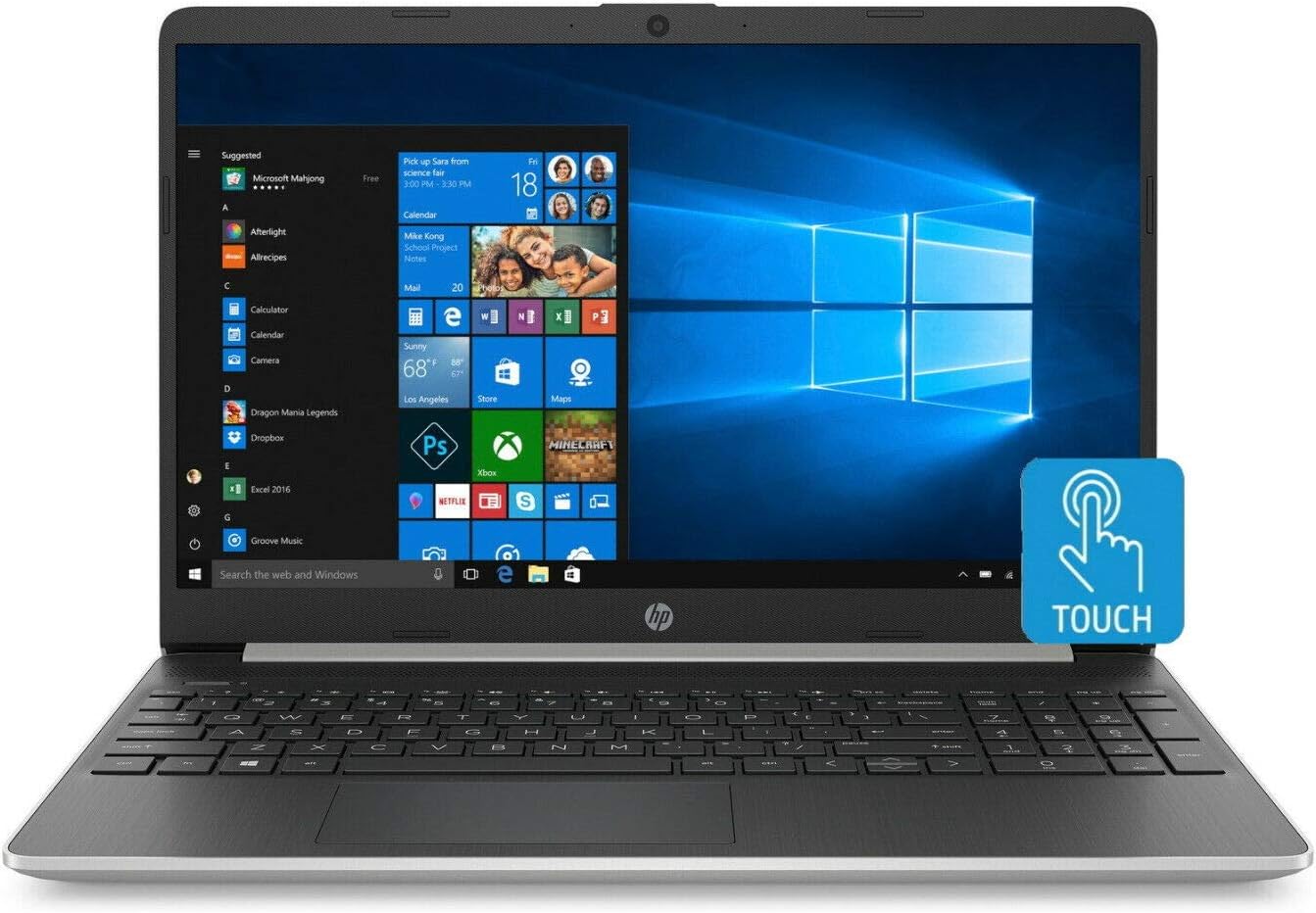 Newest HP 15.6 HD Touchscreen Premium Business Laptop | 10th Gen Intel Dual-Core i3-1005G1 Upto 3.4GHz | 8GB RAM | 256GB SSD | WiFi | HDMI | Bluetooth | Webcam | Windows 10