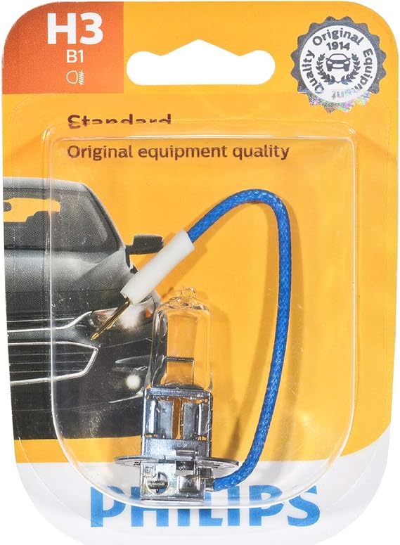 Philips H3 Standard Halogen Headlight Bulb (Pack of 1)