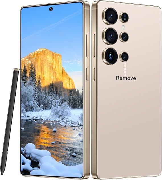 MMY I25 Ultra 5G Unlocked Smartphone,16GB+512GB Fully Cell Phone for Android 14, 6.99" Unlocked Cell Phone, 7000mAh, 68MP+108MP Dual Camera/Dual SIM/Fingerprint Lock/Face (Desert Titanium)
