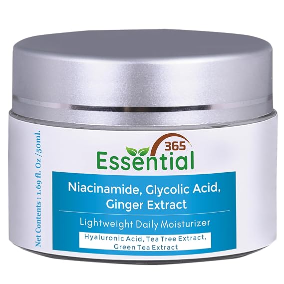 Glycolic Acid Face Moisturizer, Niacinamide Skin Care | Hyaluronic Acid Night Cream | Hydrating Face Cream | Enriched With, Neem, Ginger, Tea Tree Oil | 1.70Oz (50ml)