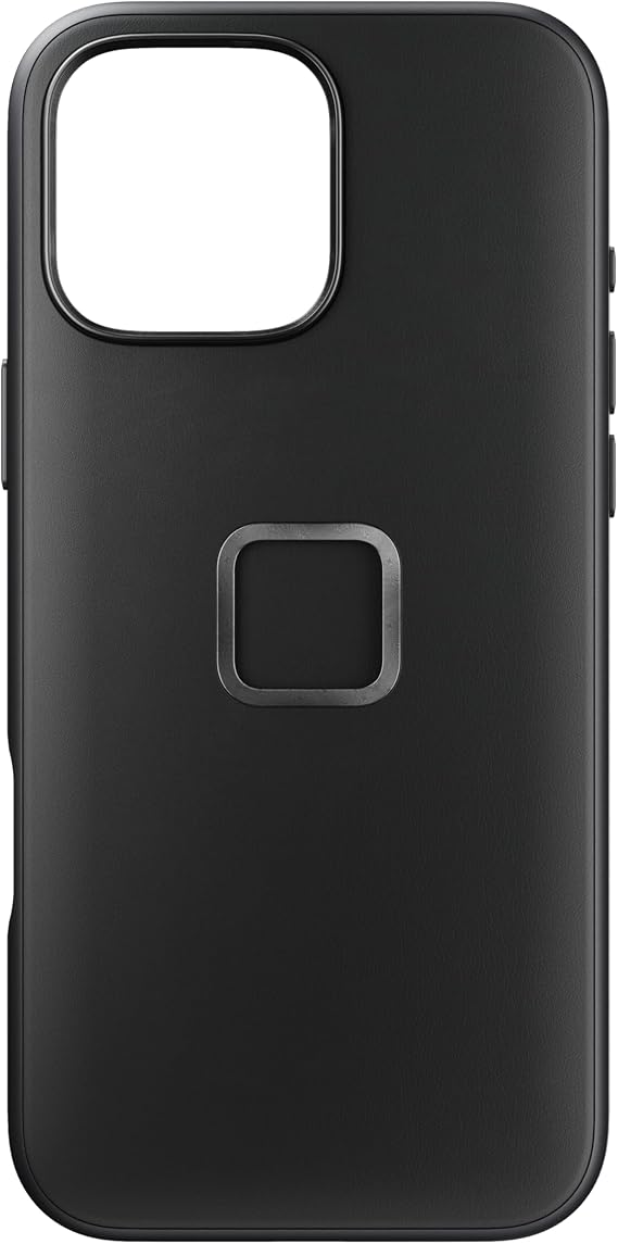 Peak Design Mobile Everyday Phone Case for iPhone 16 Pro Max, Black, Slim Profile, Drop Protection, Weatherproof Fabric Shell, SlimLink Connects to Mobile Mounts & Gear
