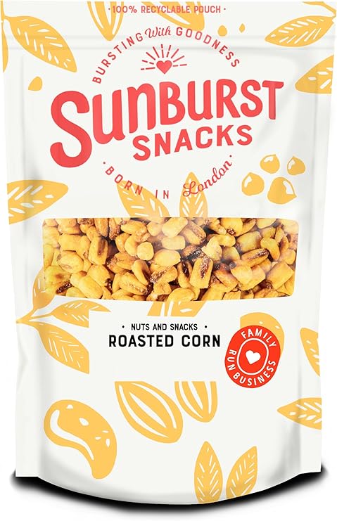 Sunburst Snacks Corn Roasted & Salted, Toasted Crunchy Corn Nut, Vegan & Gluten Free, Resealable and Recyclable Pouch, 1kg