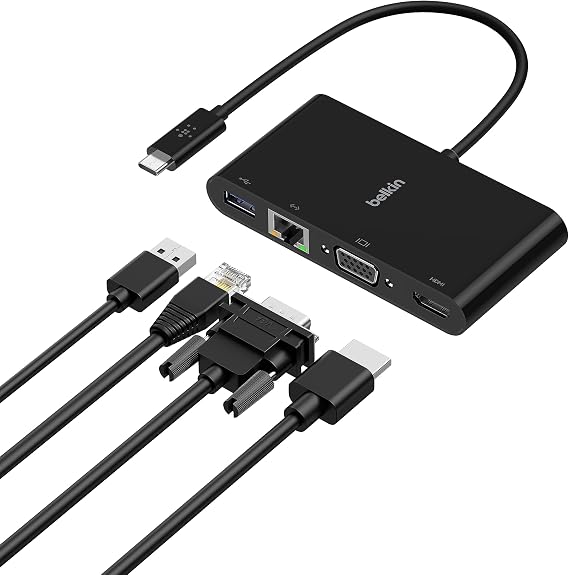 Belkin USB-C Ethernet/HDMI/VGA/USB-A Multiport Adapter