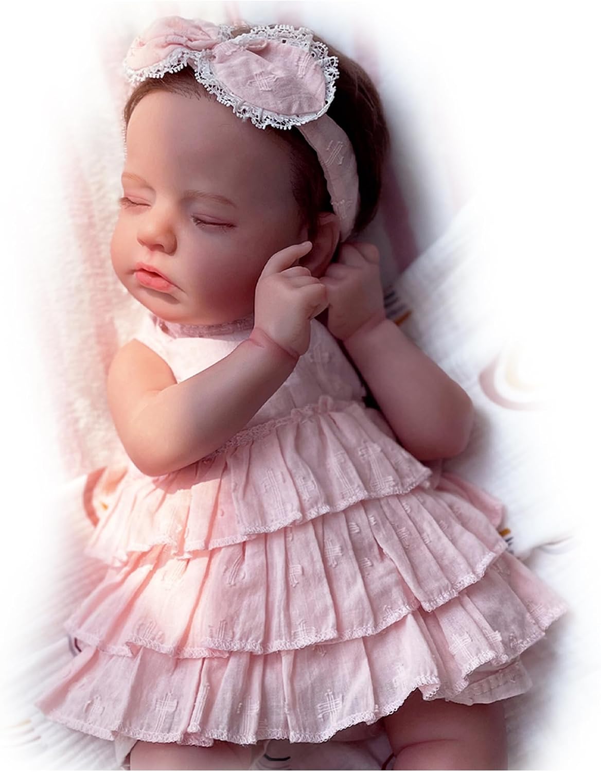 Kaydora Realistic Reborn Baby Dolls, 20 Inch Reborn Toddler Girl, Lifelike Handmade Vinyl Doll with Weighted Soft Body, Reborn Babies That Look Real, Advanced Painted Gift Set for Kids Age 3+