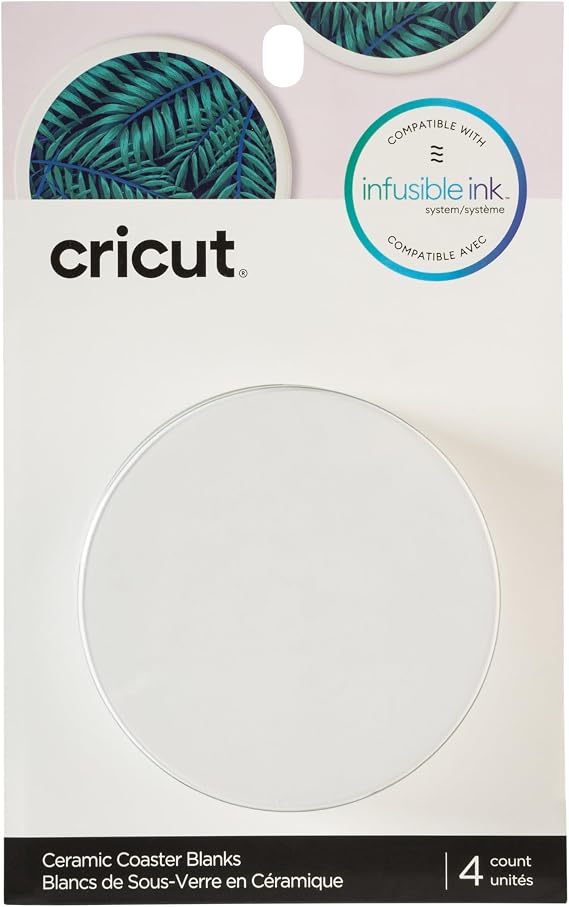 Cricut Coaster Blanks, Ceramic Infusible Ink, White
