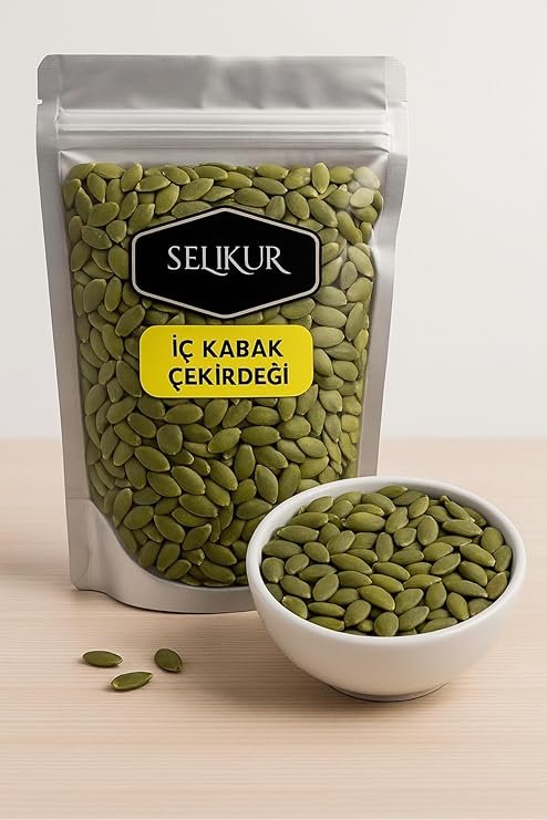SELKUR Kabak Çekirdeği Içi 1kg(ÇİĞ, TUZSUZ)