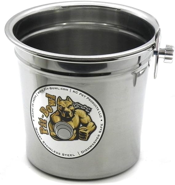 Stainless Steel Bolt-ON, Dog Crate Water Bowl (1 to 1.5qt) CR82