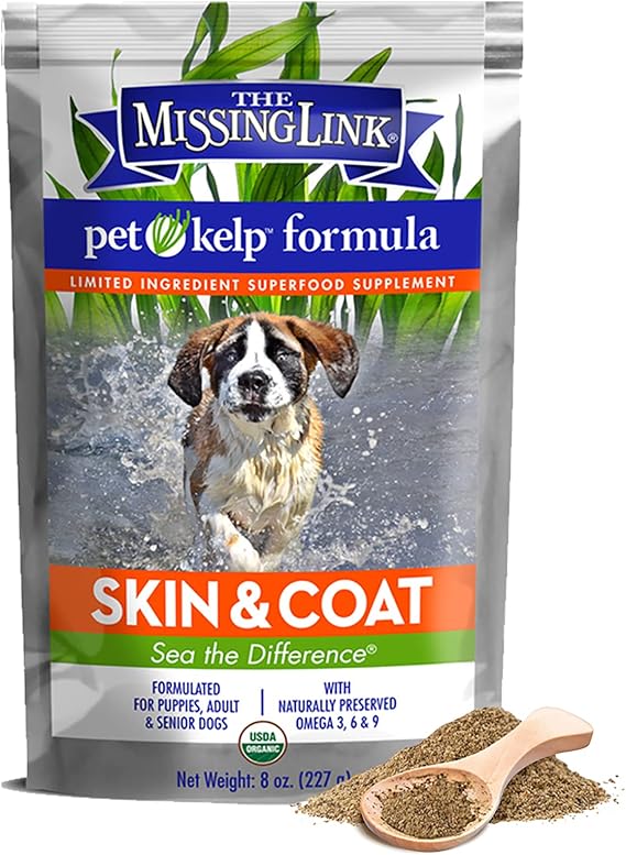 The Missing Link Pet Kelp Dog Skin & Coat Organic Supplement Powder, 8 oz