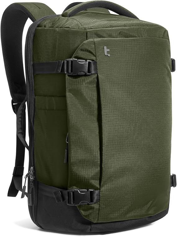 tomtoc Travel Backpack 40L, TSA Friendly Flight Approved Carry on Luggage Hand Water-resistant Lightweight Business Rucksack, Durable Large Weekender Bag Daypack Fits 17.3 Inch Laptop