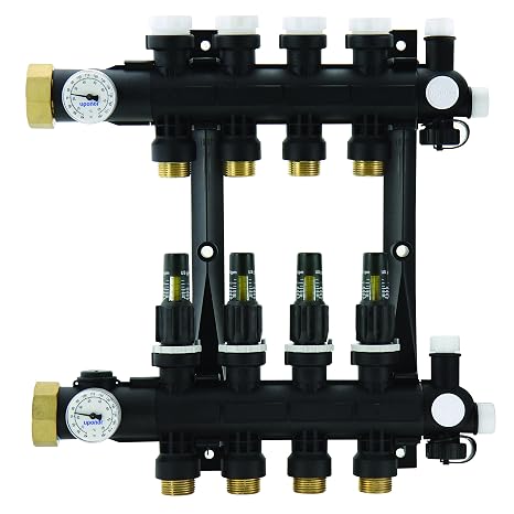 Uponor EP Heating Manifold Assembly with Flow Meter, 5-Loop (A2670501)
