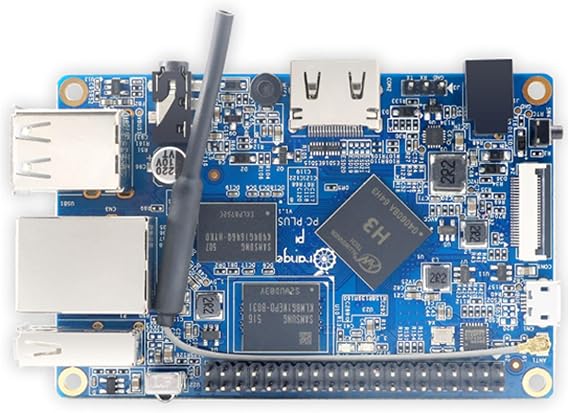 Orange Pi PC Plus Development Board RAM 1G 8GB Emmc Flash Mini Open Source Single Board 100M Ethernet Port/WiFi Compatible PC Plus