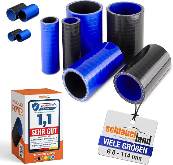 10cm Silikon-Schlauch Verbinder ID-Ø 28mm schwarz 200°C AUSWAHL Rohr-Kupplung Adapter Muffe Manschette Ladeluft LLK Kühler Turbo-Lader Silikon Schlauch ohne Logo Kühlmittel Gummi Motor