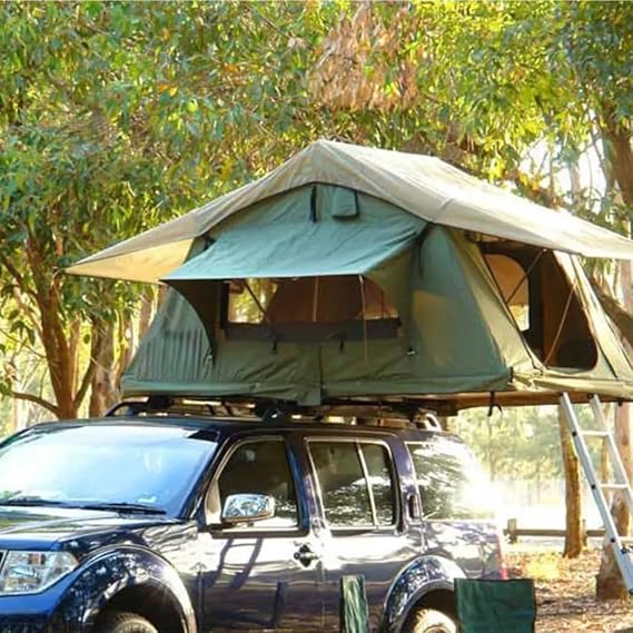 Aluminum Hard Shell Rooftop Tent, Quick Automatic Opening, 300g Rip-Stop Canvas Waterproof Rating 3000mm, for SUV Pickup