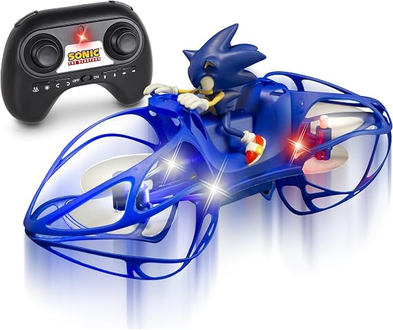 NKOK Sonic RC HoverBike Flying Toy Remote Control Helicopter for Kids | 2.4GHz RC, Gyro Altitude Hold, Auto Takeoff & Landing, Multi-Speed Stunt Flips, USB Rechargeable, 6+ Ages