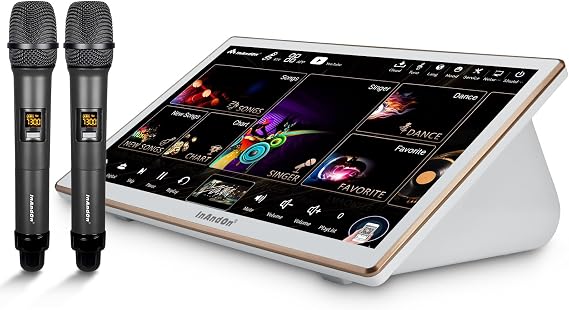 InAndOn KTV Karaoke System, 18.5" Capacitive Touch Screen, 4K Output, 470K Crowdsong Library