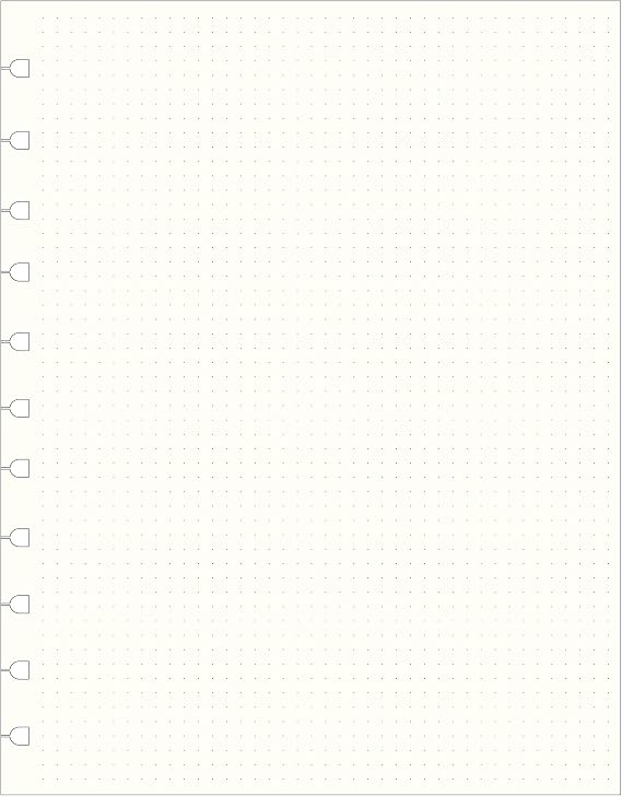 Filofax Notebooks Letter Dotted Journal Refill, Moveable, 10 7/8 X 8 1/2, 32 Cream Sheets Fits Refillable Letter Journals (B112016U)