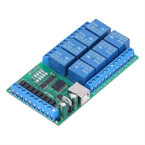 COKYIS Relay Module 8 Channels Multifunctional USB Relays Board with at Commands