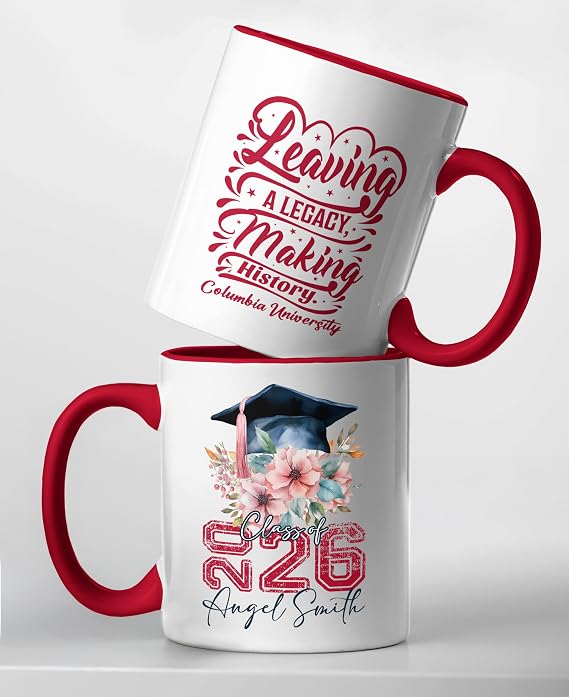Custom Graduation Mugs 2026 - Personalized Graduation Gift for Her Him - Class of 2026 College, High School, Masters Coffee Mug Keepsake - Congrats Grad 11oz & 15oz - Leaving a Legacy