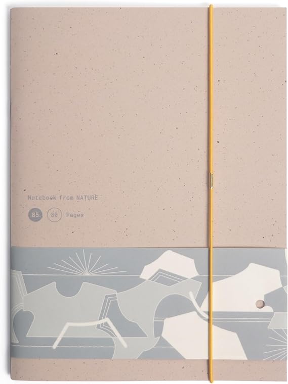 Eco-Friendly Notebook, B5, 80 Blank Pages, FSC Certified Paper, Minimalist Journal for School, Work & Writing (Rock)