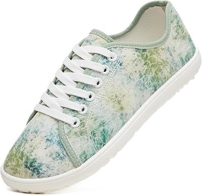 TUOPIN Womens Low Top Tennis Shoes -Black Synthetic Leather Shoes,Classic Lace-Up Denim Canvas Sneakers for Casual Walking