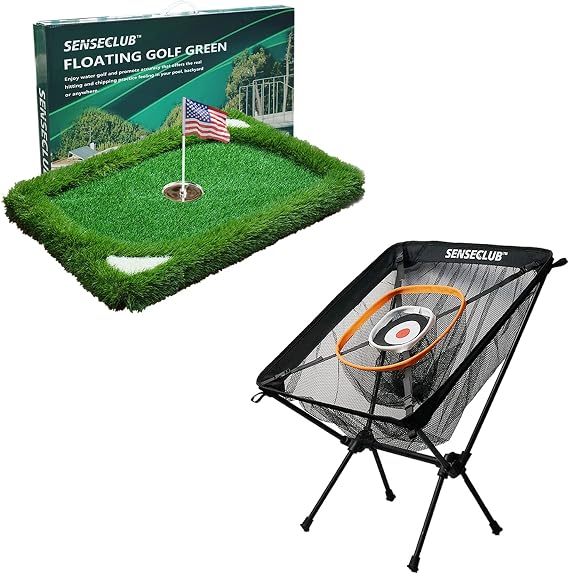 SENSECLUB Golf Floating Green & Foldable Chipping Net