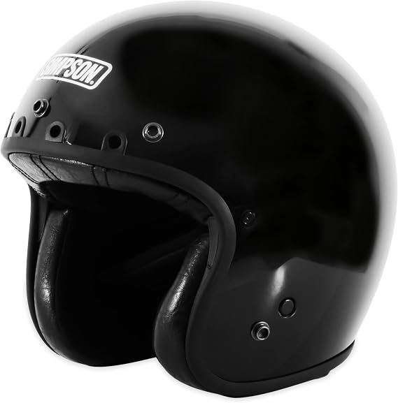 Simpson Motorcycle CHOP2MD Chopper Helmet - Adult Medium - Black