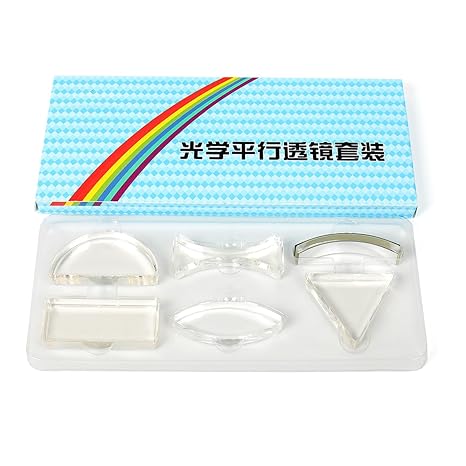 6Pcs Physics Optics Lens Set for Exploring Optical Phenomena, Physics Optics Experiment Set for Teachers and Students Teacher