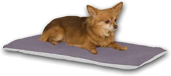 K&H Pet Products Indoor Heated Cat Bed Pad for Large Cats & Small Dogs, Thermo-Pet Mat Calming Warming Pet Heating Pad, Machine Washable, Waterproof Heater, Safety Listed - 12.5 X 25in Gray