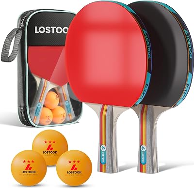 Professional Ping Pong Paddles Set of 24 with Portable Oxford Cloth Ping Pong Case and 3 Star Balls, Table Tennis Paddles for Adults and Family Outdoor Games