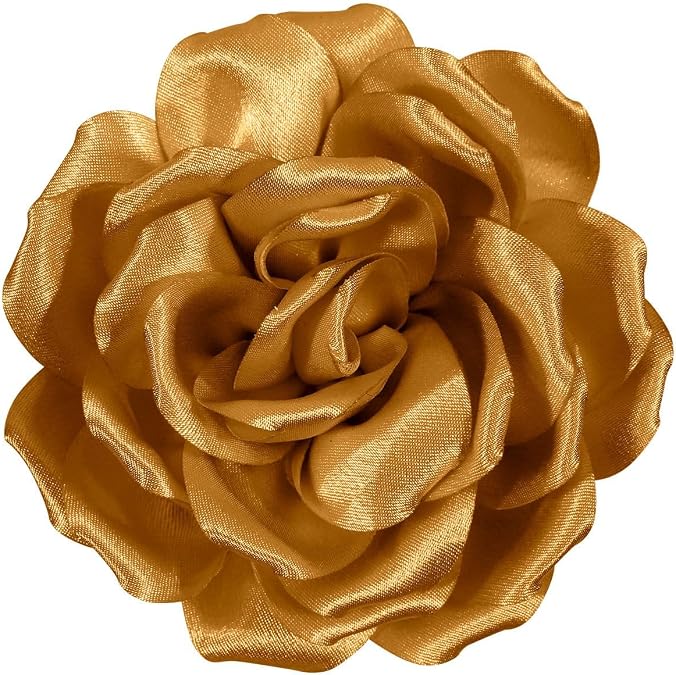 4.3" Red Rose Hair Clip Large Flower Brooches for Women | Charming Flowers Pins for Clothes | Turn Heads with Stylish Rose Hair Clip Flower Brooch Pin for Clothes & Clips for Woman