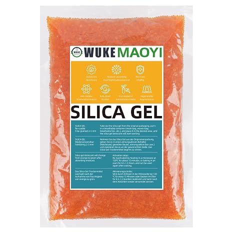 400g Silica Gel Sachets Large, Silica Gel Desiccant Beads, Reusable Desiccant Bags with Color Moisture Indicating, Orange to Green, Helps to Stop Damp or Condensation