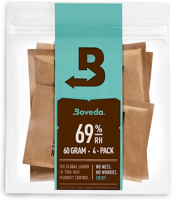 Boveda 69% Humidity Control Packs, Size 60, 4-Pack Standard Use