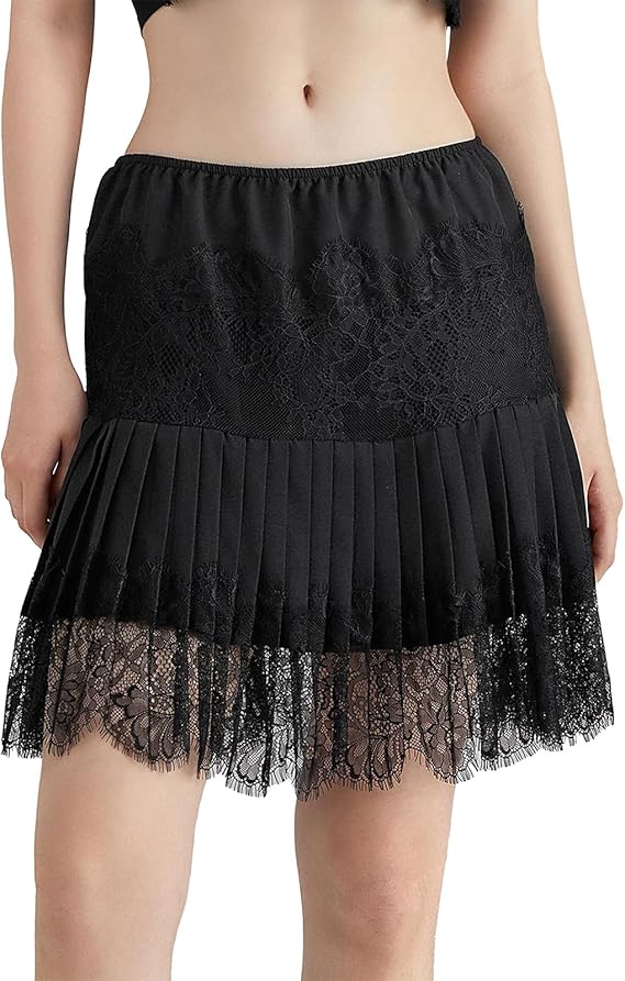 Usweetie Women Y2k Lace Slip Skirt