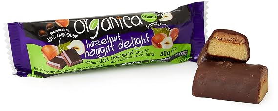 Organica Snack Bars - Organic Hazelnut Nougat Delight Vegan 40g - 24 Pack