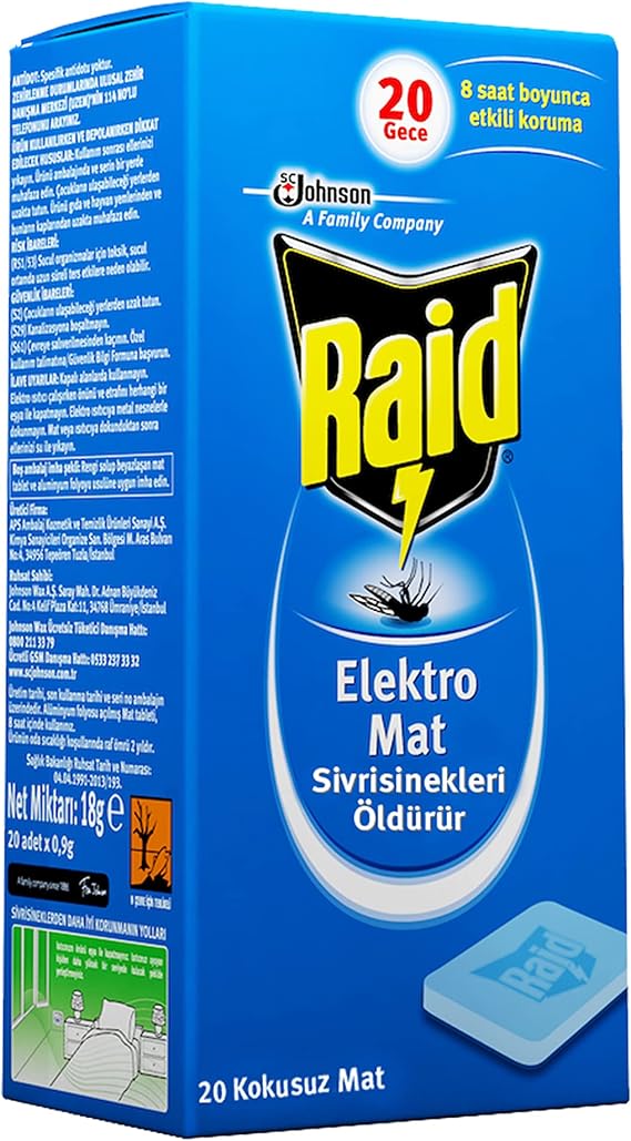 Raid Elektro Mat Kokusuz Tablet 20li