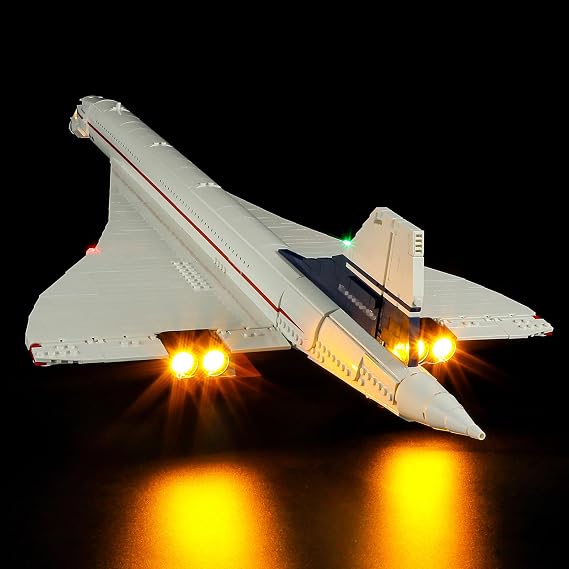 LED Light Set Compatible with LEGO 10318 Concorde Icons Building Blocks Model - Model Set NOT Included