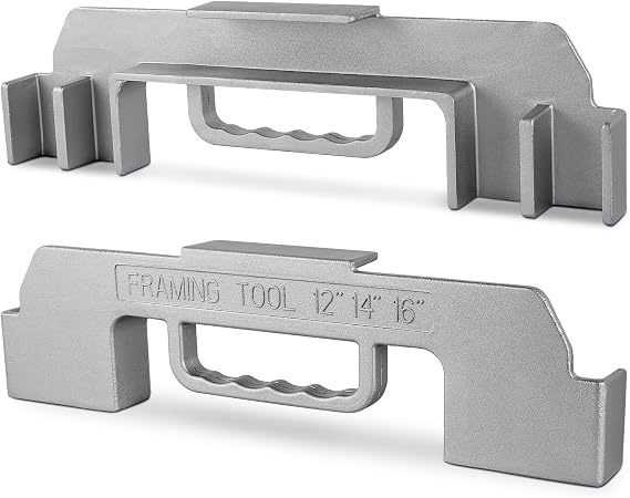 3 In 1 Framing Tools,12/14/16 On-Center Stud Layout Tool,Framing Spacing Tool,100% Cast Aluminum Wall Stud Framing Tool,Precision Measurement Jig Tool For woodworker,building,Furniture DIY (1PACK)