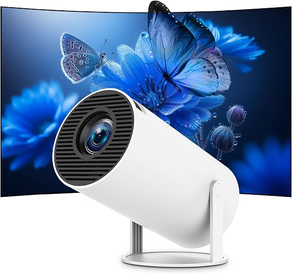 Mini Projektör 4K Taşınabilir Destek WiFi 6 BT 5.4 [Entegre Uygulama] Android 14