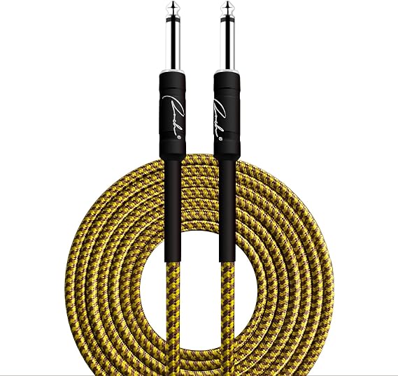 Ranch Guitar Cable 10 ft Coild Electric Instrument Cables Bass AMP Cord