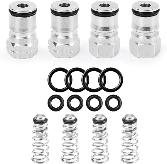 2 Pair Ball Lock Keg Post, 19/32''-18 Gas Post Keg Liquid Post Cornelius Corny Poppet Spring Spare Sealing O-ring Replacement Kit for Brewing Quick Disconnect Fitting
