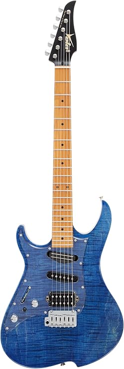 Vola Electric Guitar OZ RV TNC LH Sapphire Blue Gloss Handmade in Japan MIJ Solid Flame Maple Top Roasted Maple Neck Stainless Steel Frets Gotoh Bridge Gotoh Locking Tuner 6 Strings Modern C Neck