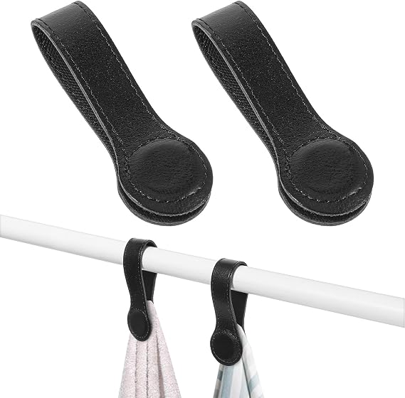 2 Pack Leather Magnetic Towel Clips Portable Bath Towel Holder Hat Clip