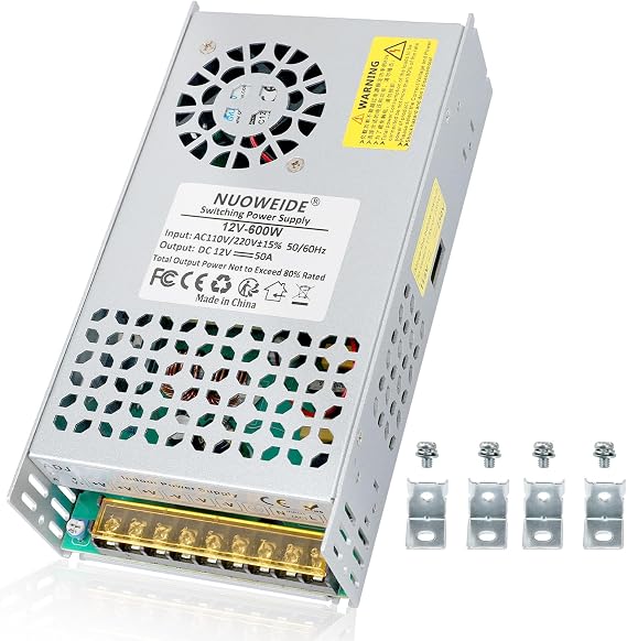 DC 12V 50A 600W Power Supply 110V AC to DC 12V Converter