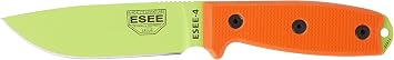 ESEE-4, Plain Edge, Venom Green Blade, WITH Sheath