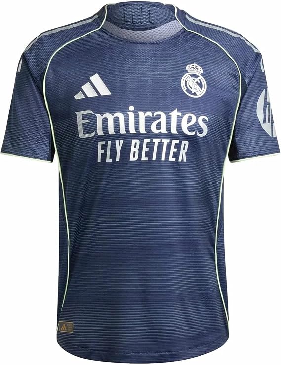 adidas Real Madrid Away Men's Authentic Soccer Jersey 25/26 (US, Alpha, XX-Large, Regular, Regular, Navy Blue)