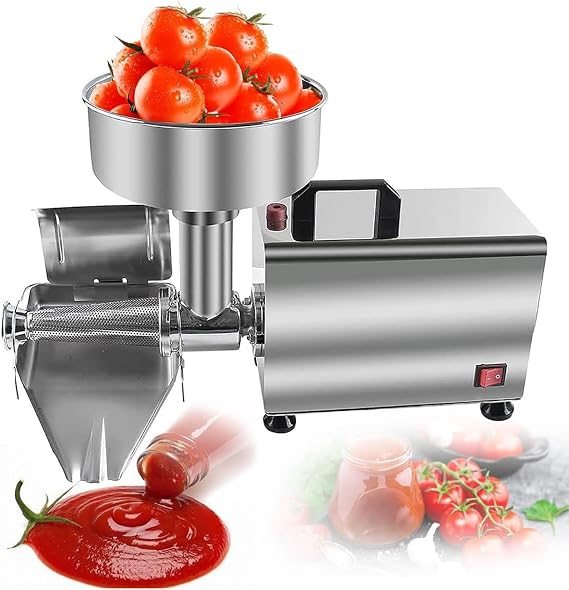 Commercial Tomato Strainer Machine, 450W Electric Tomato Strainer Commercial Tomato Milling Machine, Food Strainer and Sauce Maker, Fruit Press Squeezer 110V/220V,