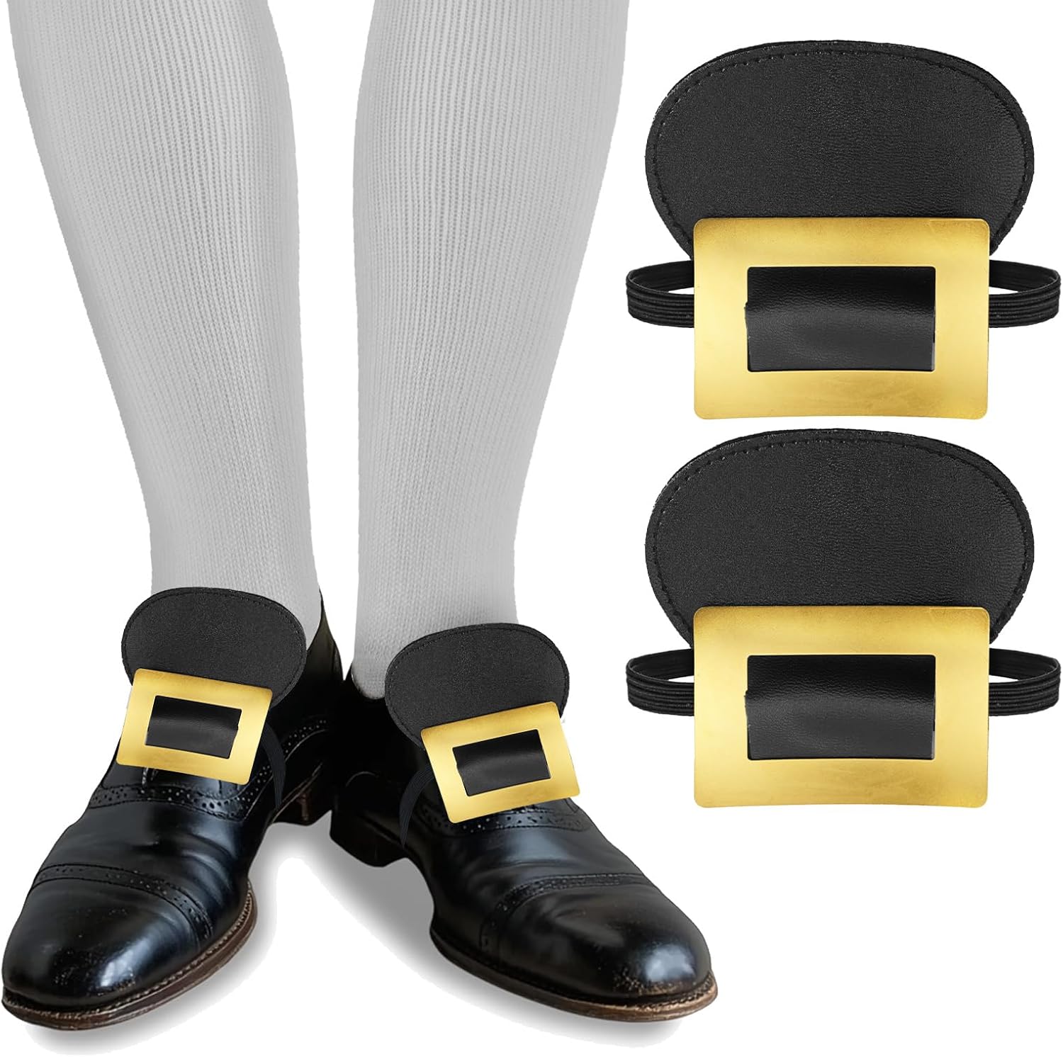 W-Plus Colonial Shoe Buckle Accessories, Gold, standar