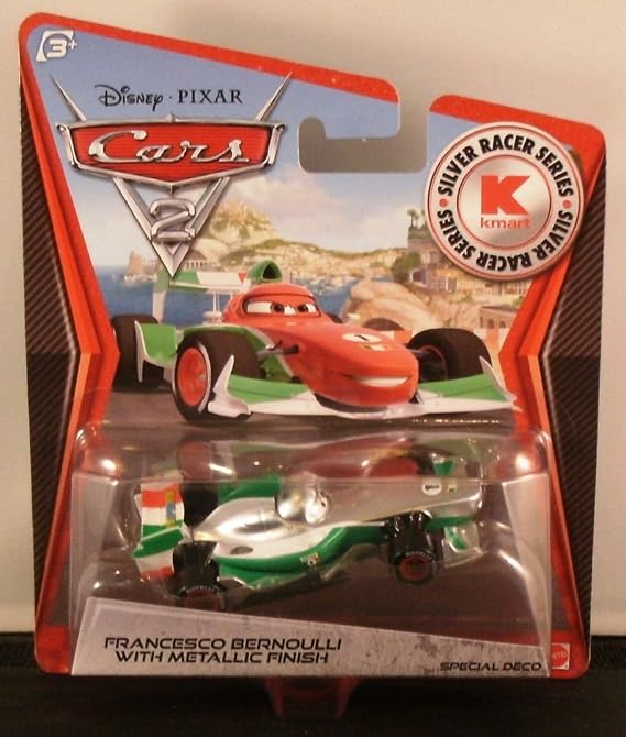 Disney Pixar Cars 2 Silver Racer Series Francesco Bernoulli with Metallic Finish Exclusive