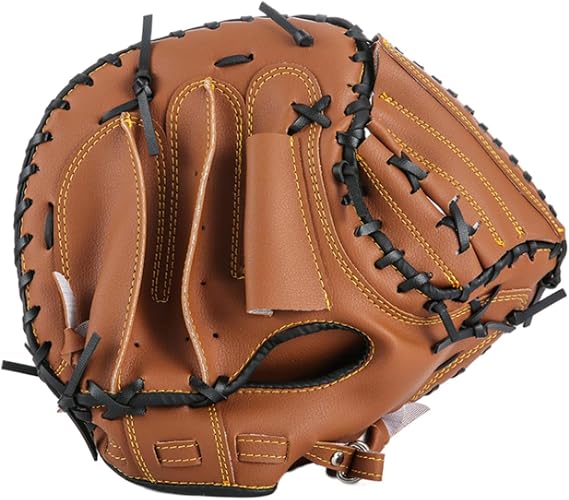 Oshhni Baseball Catcher Glove Padding, 12.5inch Softball Fielding Glove Premium Mittens Baseball Infielder's Mitts for Exercise Practice Training