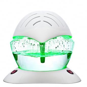ECOGECKO 75616-WHITE Color Wheel AIR Cleaner; HUMIDIFIER and REVITALIZER with 12 LED 7
